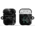 Monogram Personalized Black Marble AirPods Case